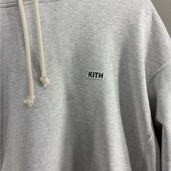 Kith New York Williams III Mini Box Logo Heather Grey Hoodie Men’s Size XL - Picture 2 of 9